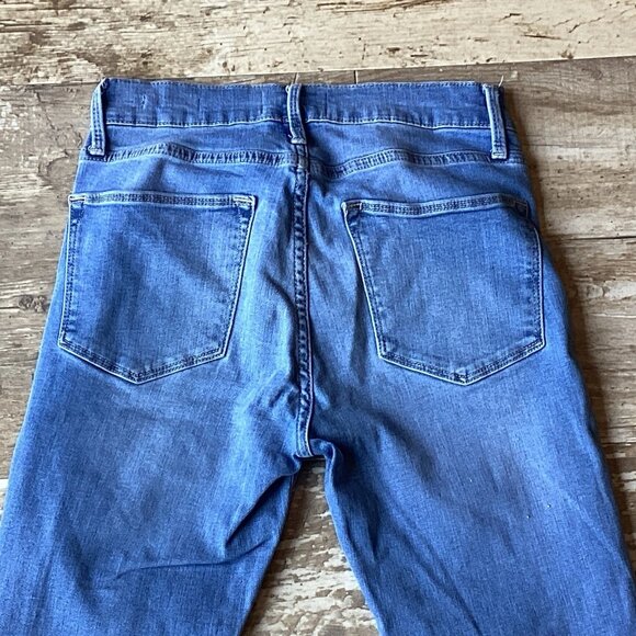 FRAME Le High Skinny Jeans Light Wash Stretch Ankle Distressed Women’s Size 26 - Picture 6 of 7
